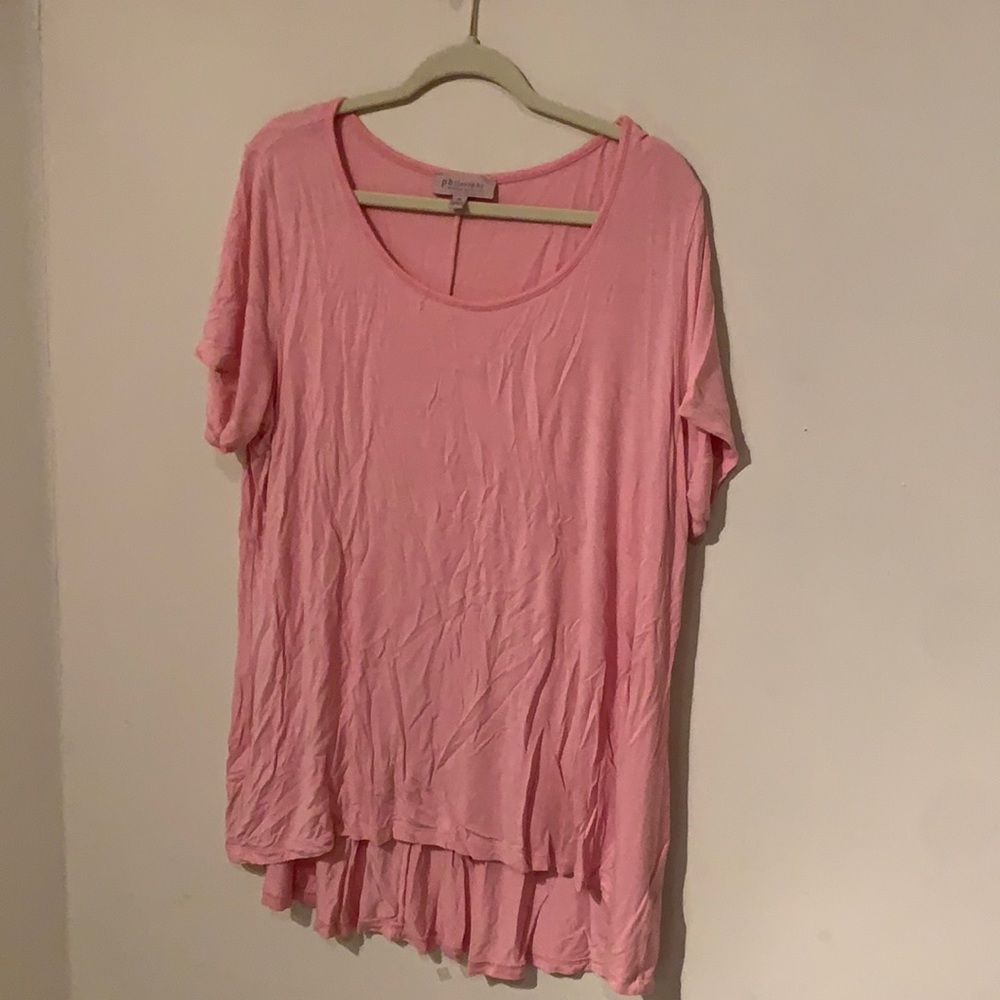 Philosophy, Short Sleeve Pink Shirt, Size 2X